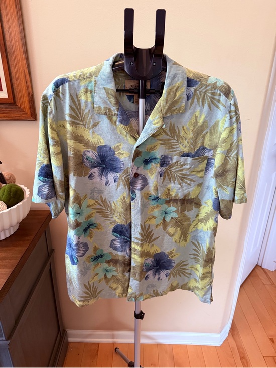 Havana Jack'S Cafe Other - Havana Jack’s Cafe 100% Silk Hawaiian Shirt Mens L Tropical Floral Aloha